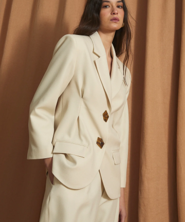 Alternative view of Sophie+Lucie chaqueta pinzas tricotina crudo