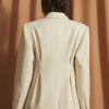 Sophie+Lucie chaqueta pinzas tricotina crudo - Imagen 5