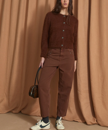 Alternative view of Sophie+Lucie chaqueta luisa punto marrón