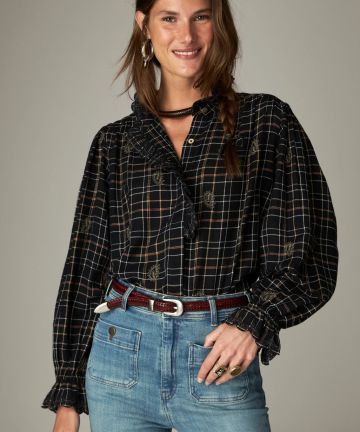 Maison Hotel blusa coco cuadros negros