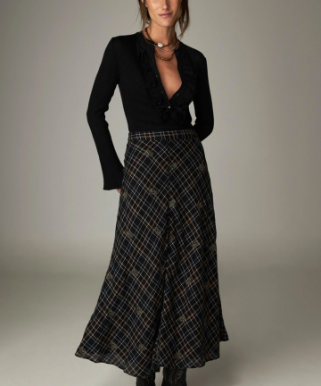 Alternative view of Maison Hotel falda nelly noir plaid