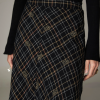 Maison Hotel falda nelly noir plaid - Imagen 3