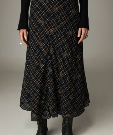 Maison Hotel falda nelly noir plaid