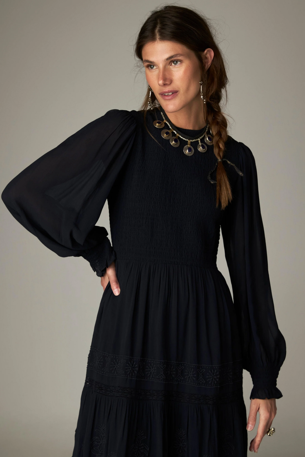 Maison Hotel susan dress nightblue - Imagen 2
