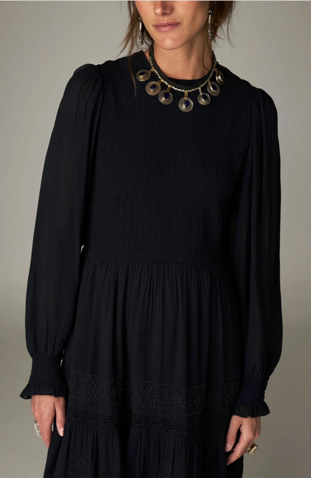 Maison Hotel susan dress nightblue - Imagen 4