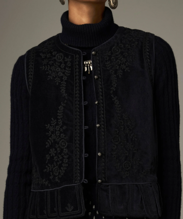 Alternative view of Maison Hotel bob vest vinton blue
