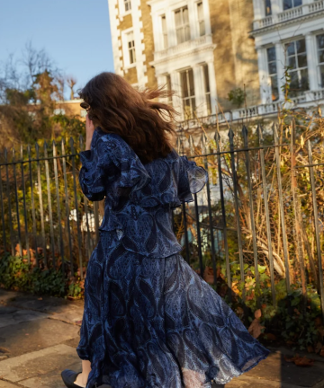 Alternative view of Magnolya falda leslie boho blue