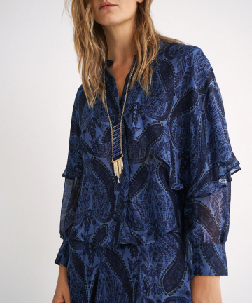 Magnolya blusa lucia boho blue