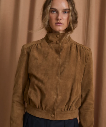 Sophie+Lucie chaqueta bomber ante ocre