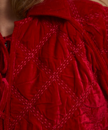 Alternative view of Sophie+Lucie chaqueta paloma terciopelo rojo