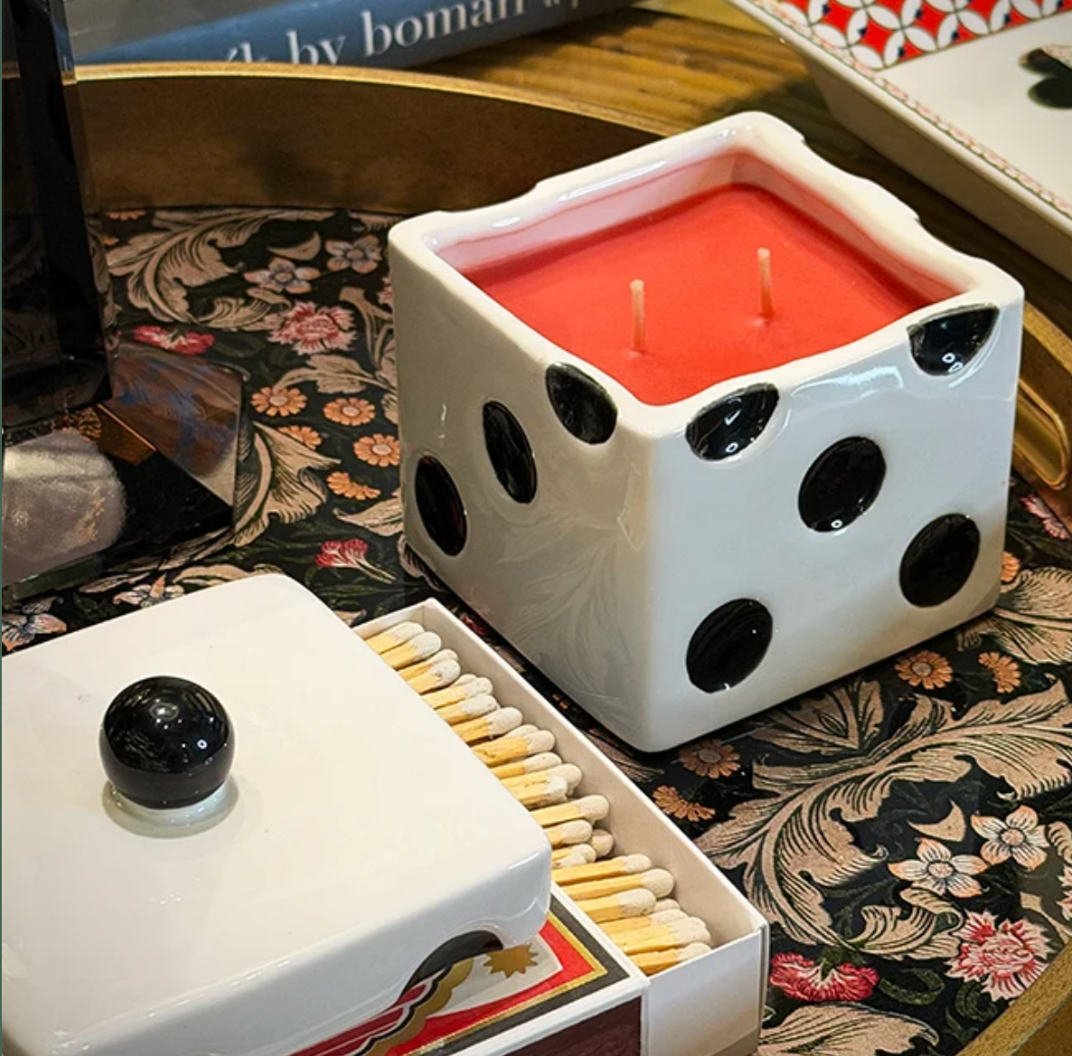Paddywax vela lucky dice roja - Imagen 2