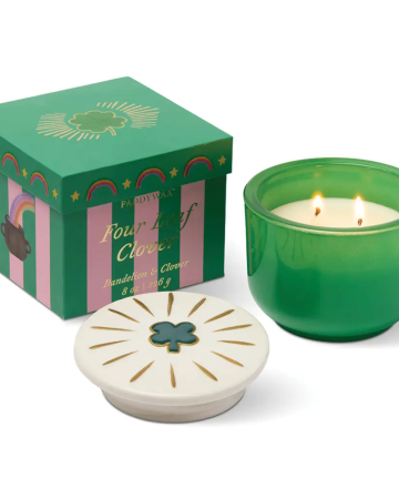 Paddywax vela charmed verre vert trefle