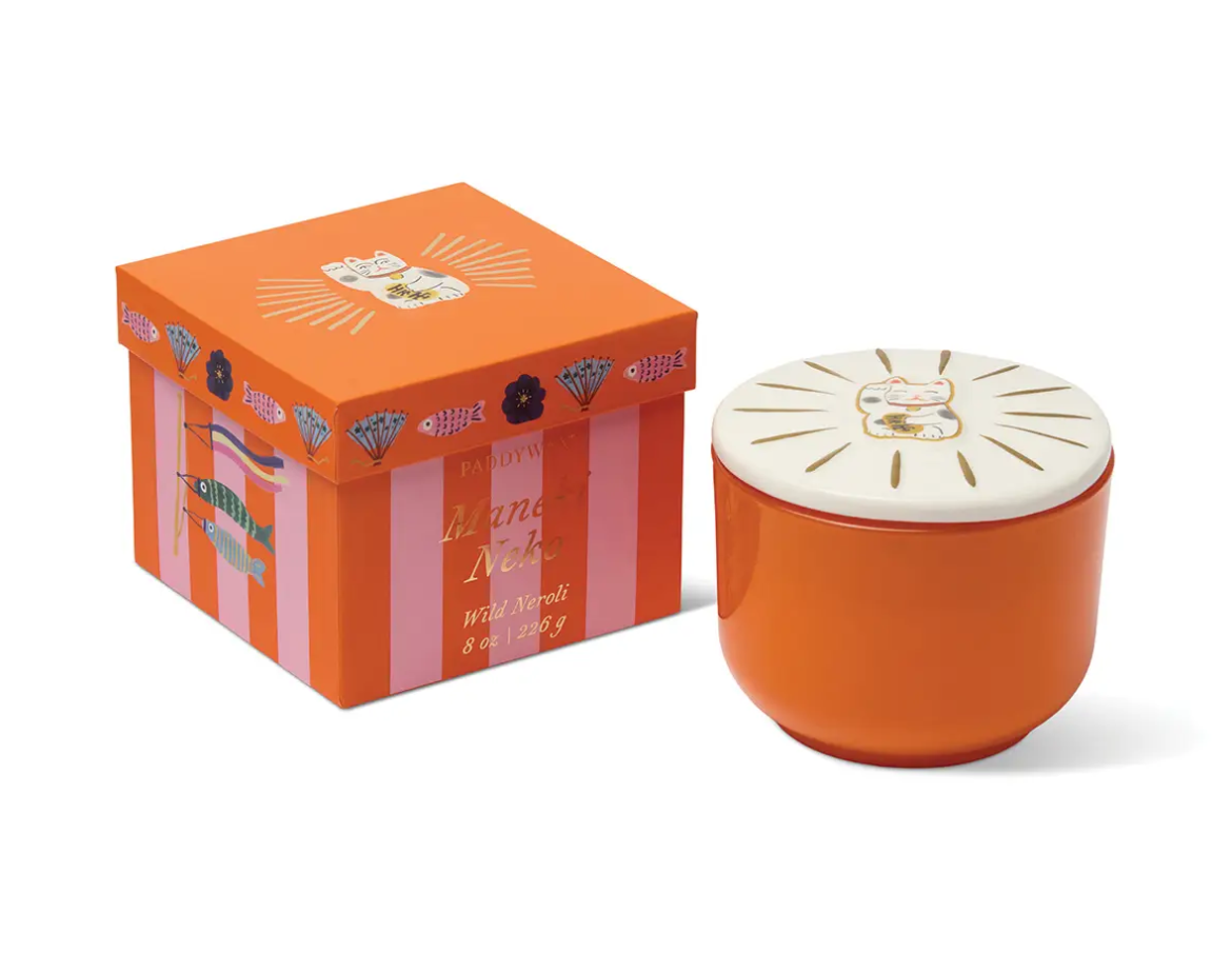 Paddywax vela charmed verre chat meneki-neko