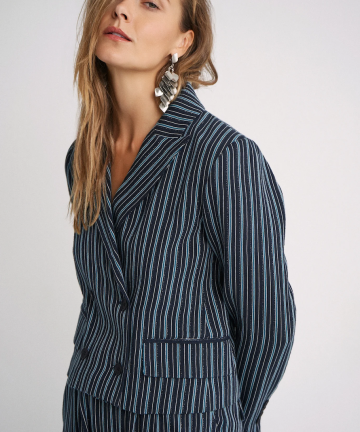 Magnolya chaqueta filip navy turquoise