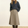 La Fee falda galade tweed beige espiga