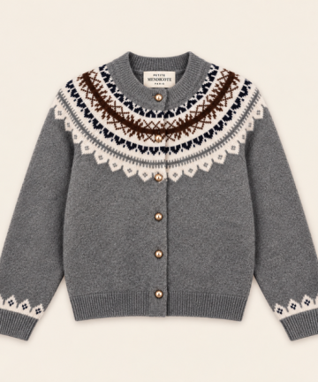 Petite Mendigote chaqueta gris y marrón maggy