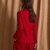 Sophie+Lucie chaqueta cruzada tricotina rojo - Imagen 3