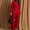 Sophie+Lucie chaqueta cruzada tricotina rojo - Imagen 2