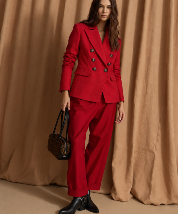 Alternative view of Sophie+Lucie chaqueta cruzada tricotina rojo