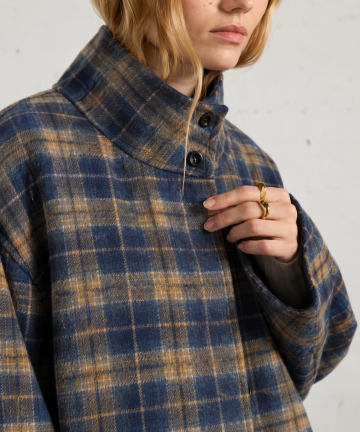 SeeuSoon abrigo cuadros oversize