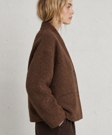 Alternative view of SeeuSoon chaqueta corta rizo chocolate