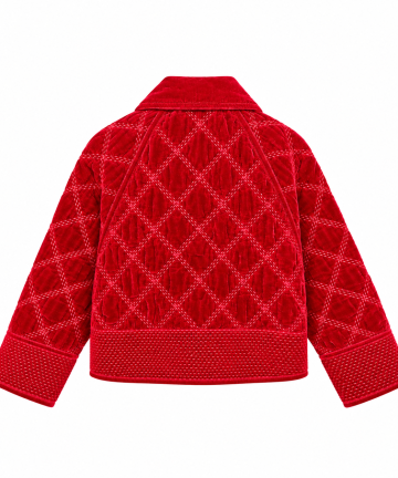 Alternative view of Sophie+Lucie chaqueta paloma terciopelo rojo