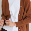 Yerse chaqueta marrón detalle pañuelo - Imagen 4