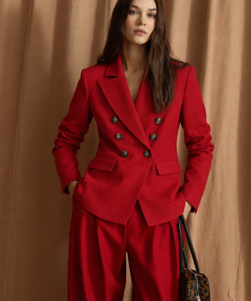 Sophie+Lucie chaqueta cruzada tricotina rojo