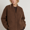 SeeuSoon chaqueta corta rizo chocolate