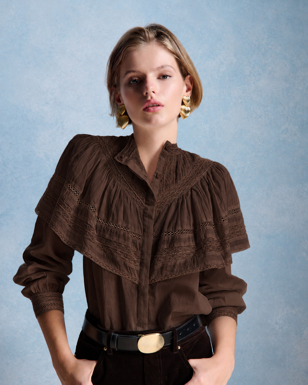 Petite Mendigote blusa milady chocolat