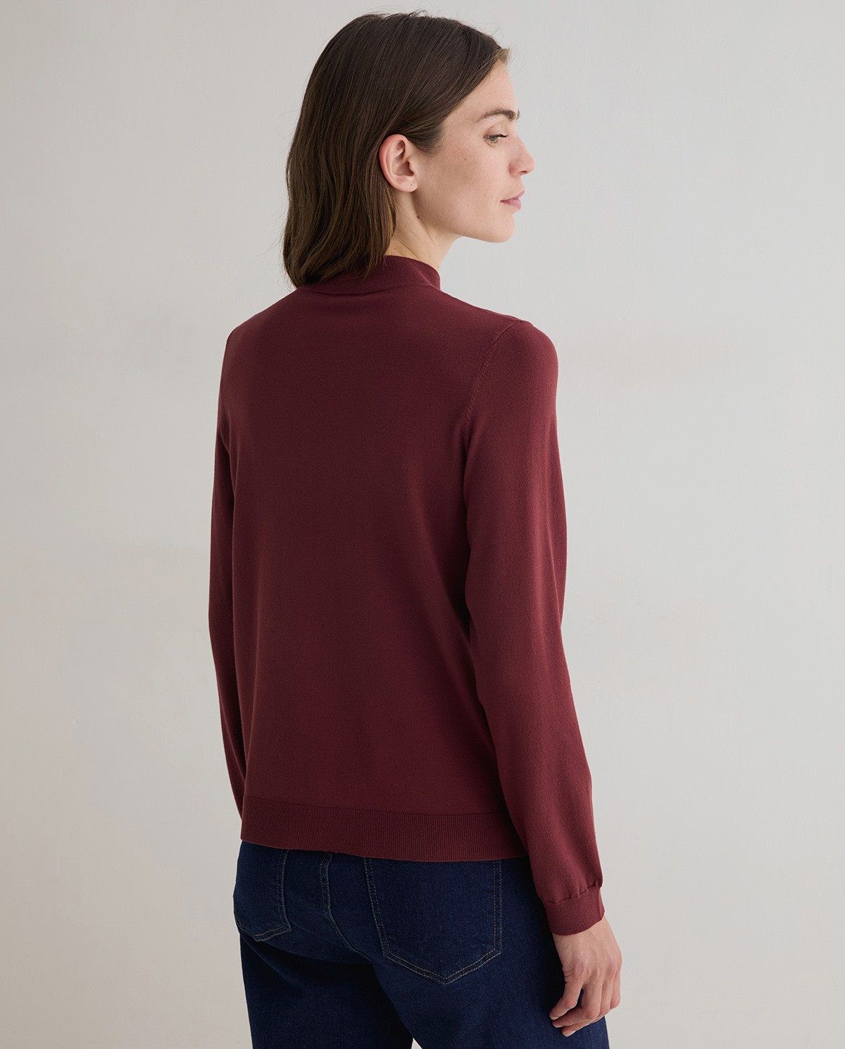 Yerse jersey cuello perkins granate - Imagen 4