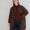 Yerse abrigo acolchado chocolate water repellent