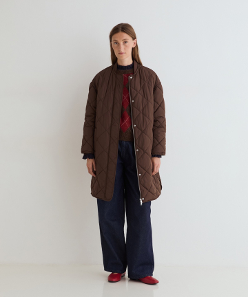 Alternative view of Yerse abrigo acolchado chocolate water repellent