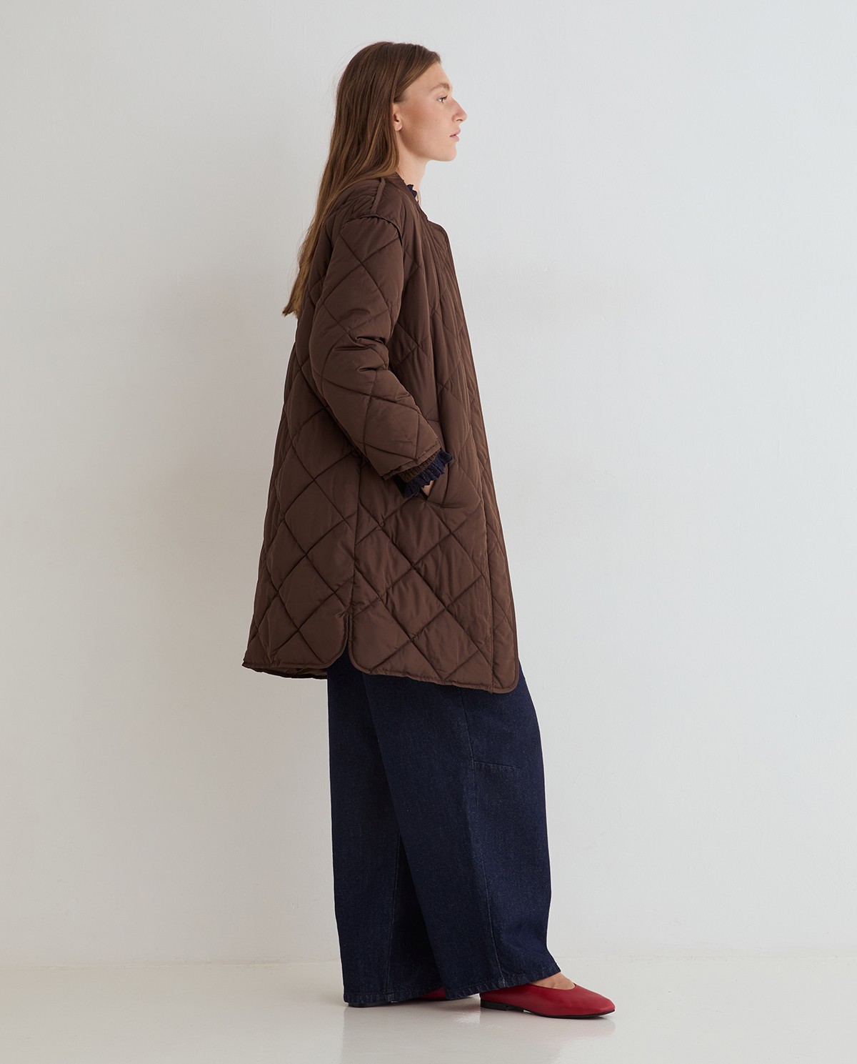 Yerse abrigo acolchado chocolate water repellent - Imagen 3