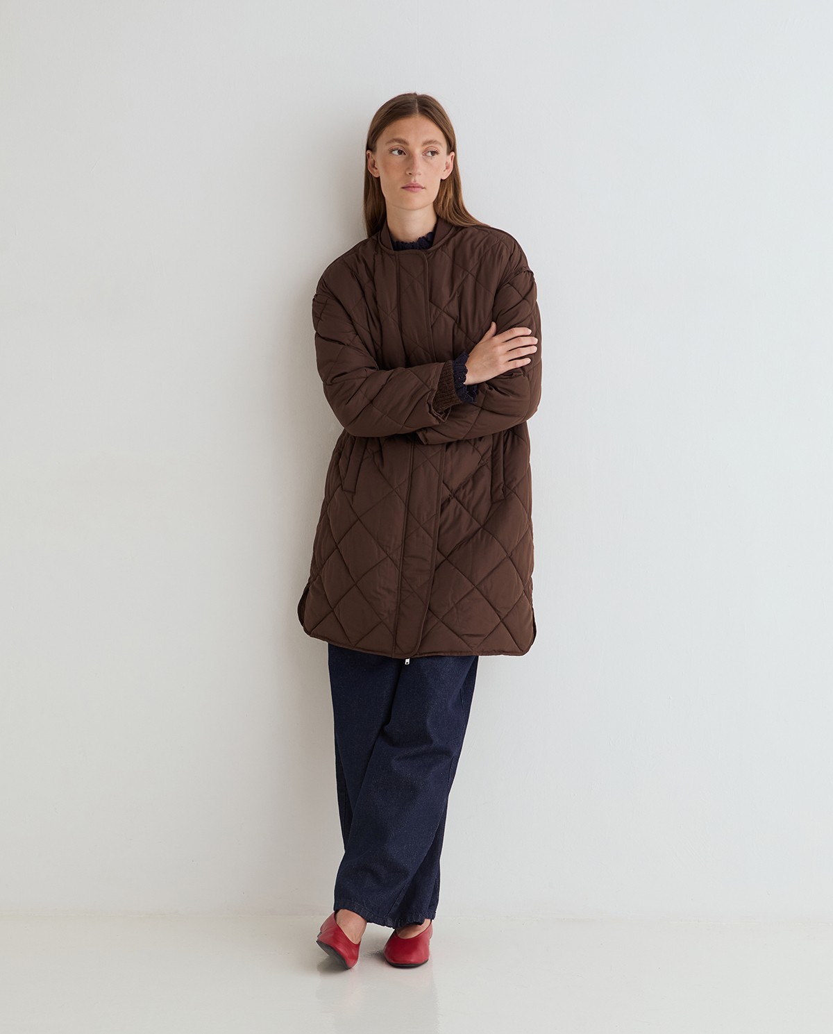 Yerse abrigo acolchado chocolate water repellent - Imagen 6