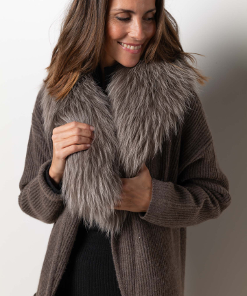 MAXI CUELLO PIEL NATURAL TALLA UNICA DARK MINK
