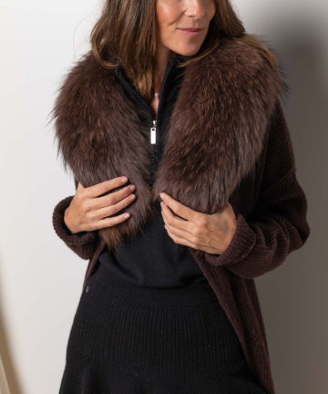 MAXI CUELLO PIEL NATURAL TALLA UNICA NEW MOCCA