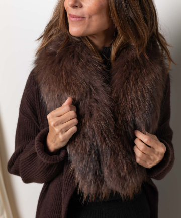 Alternative view of MAXI CUELLO PIEL NATURAL TALLA UNICA NEW MOCCA
