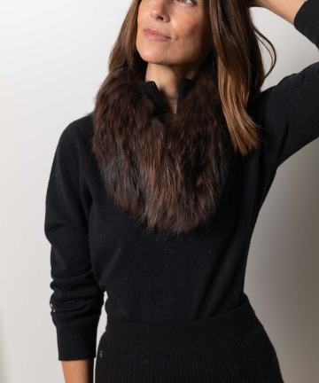 CUELLO MAGNETICO PIEL NATURAL TALLA UNICA NEW MOCCA