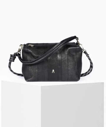 Craie studio bolso mini halo stripe wash noir