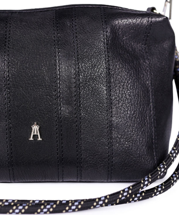 Alternative view of Craie studio bolso mini halo stripe wash noir