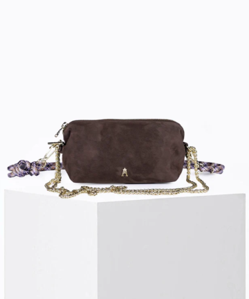 Craie studio bolso nauge suede choco