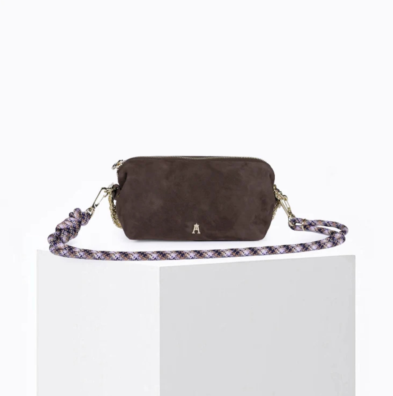 Craie studio bolso nauge suede choco - Imagen 3