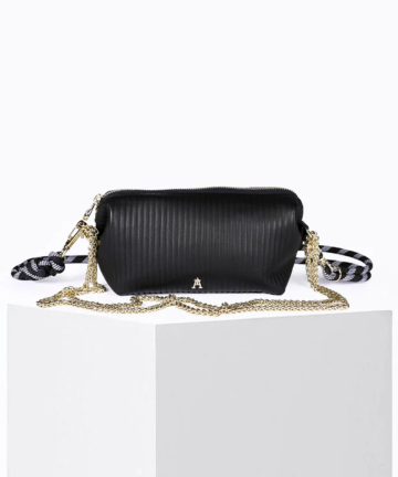 Craie studio bolso nauge plisse noir