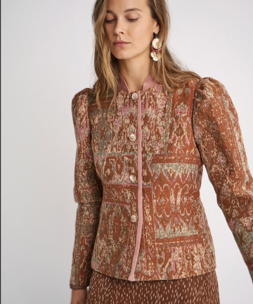 Alternative view of Magnolya chaqueta amelia rust tapestry