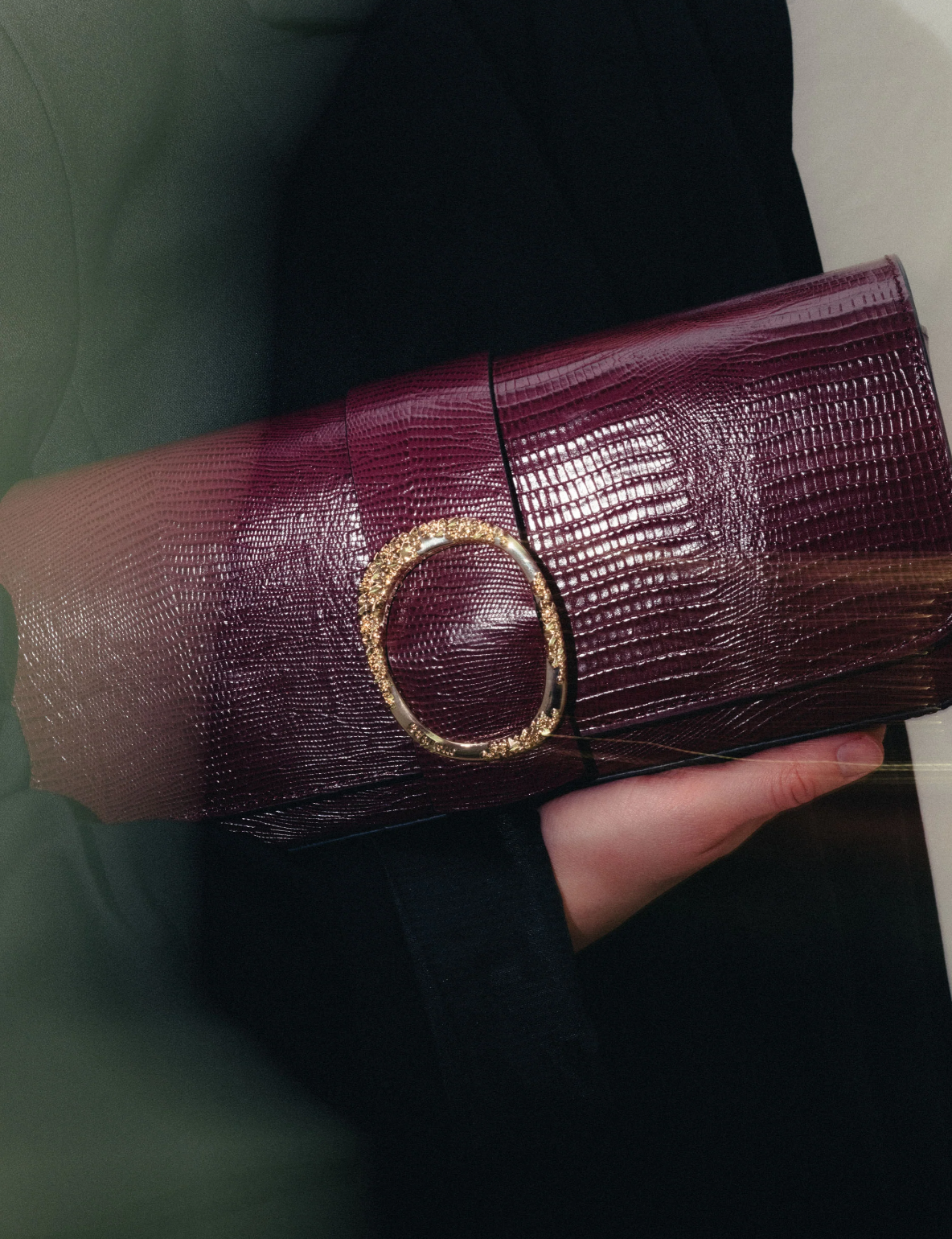 JIMENAS bolso la baguette tejus vino - Imagen 2