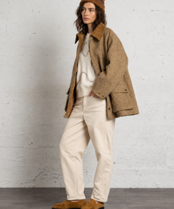 Alternative view of SeeuSoon abrigo corto espiga beige cuello pana