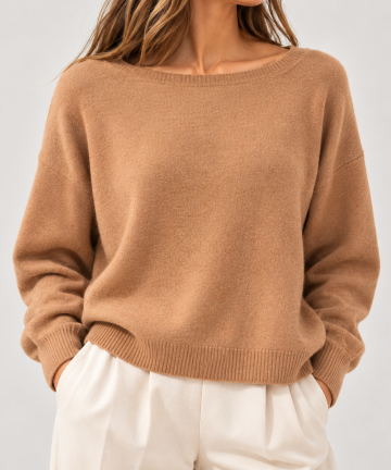 Solocasmir jersey camel botones