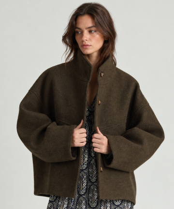 SeeuSoon abrigo lana verde oversize