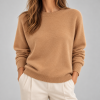 Solocascmir jersey camel cuello caja 100% cashmere